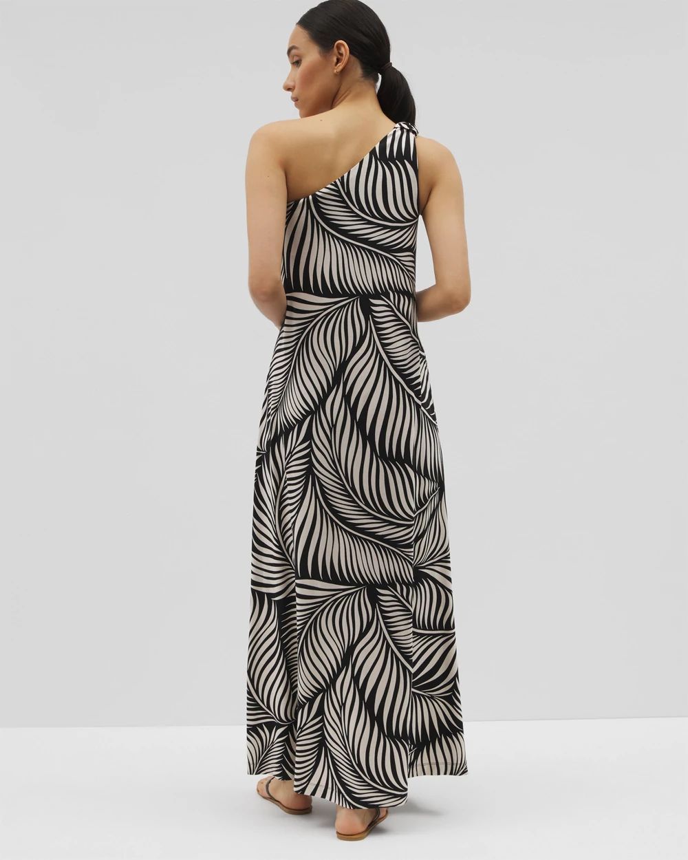 Soft Jersey One-Shoulder Maxi Bra Dress