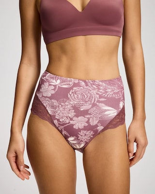 High-Waist Brief Panty with Lace