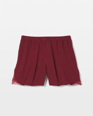 Lace Trim Pajama Shorts click to view larger image.