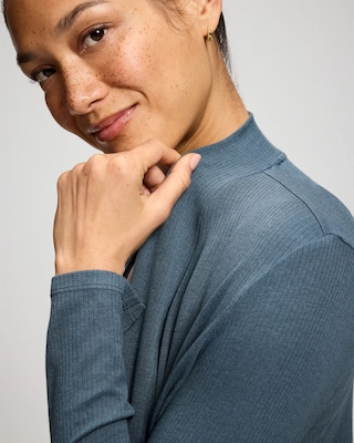 Lightweight Rib Knit Long Sleeve Wrap click to view larger image.