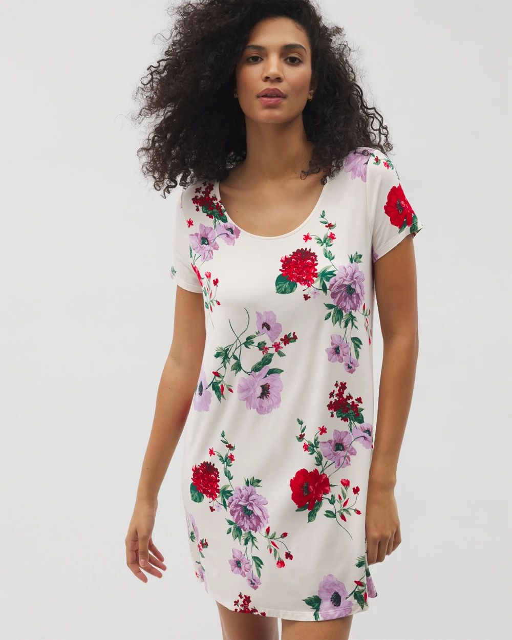 Cool Nights Short Sleeve Scoop Neck Sleepshirt