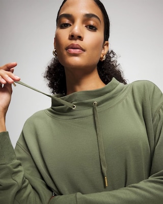 Ultrasoft Fleece Relaxed Funnel Neck Sweatshirt click to view larger image.