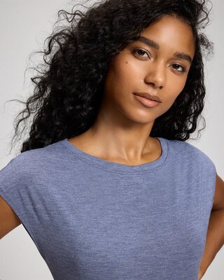 Short Sleeve Boat Neck Top click to view larger image.