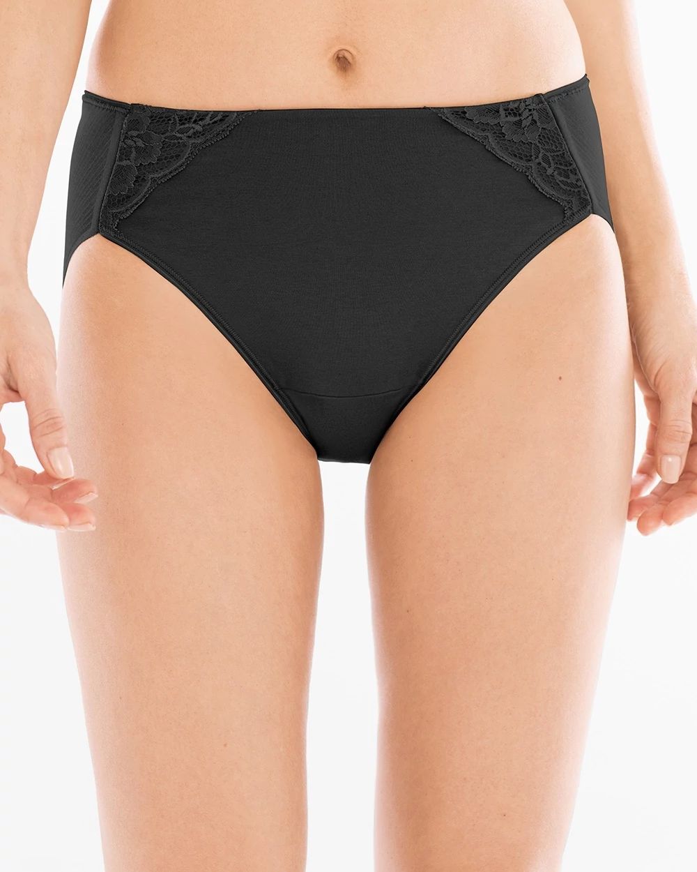 Cotton Blend with Lace High Leg