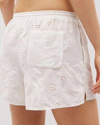 Cotton Eyelet Pajama Short