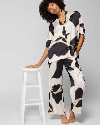 Drop Shoulder Button-Up Pajama Top click to view larger image.