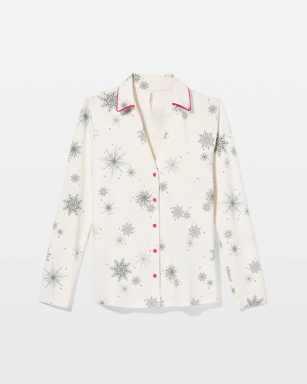Embraceable Long-Sleeve Notch Collar Pajama Top