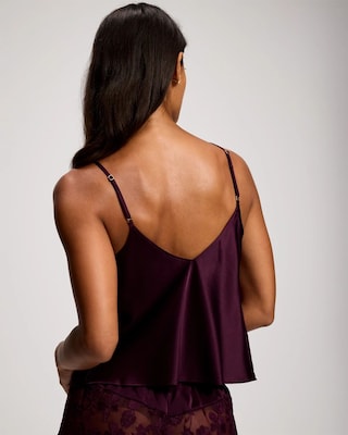 Midnight Flora Silk + Lace Cami