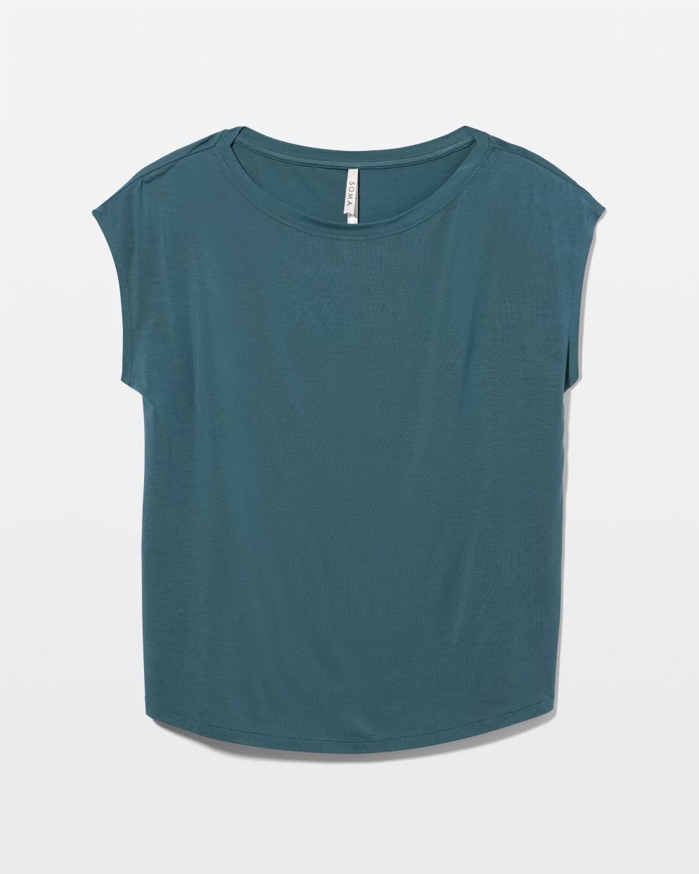 Cool Nights Short Sleeve Boat Neck Top