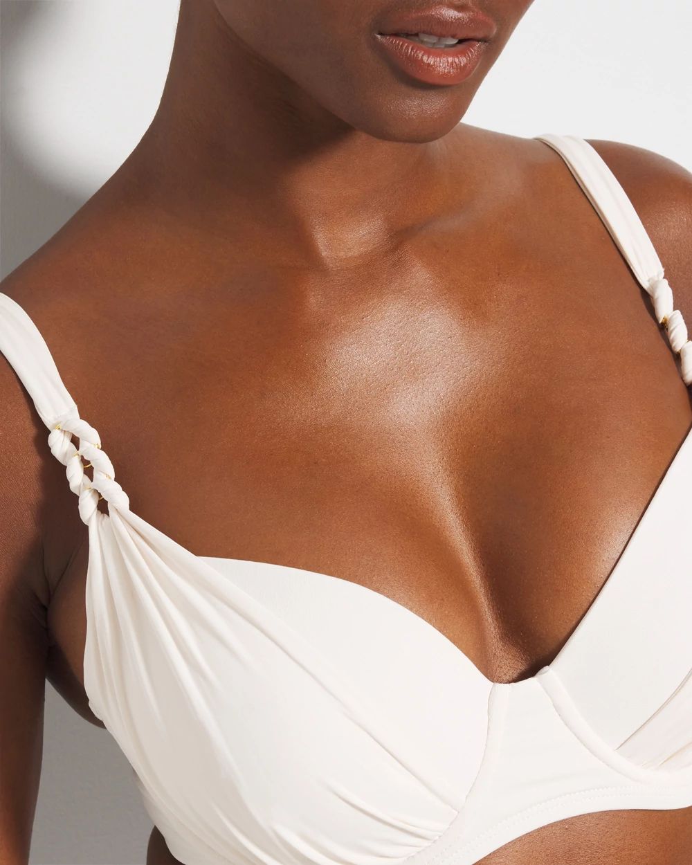 Ring Master Draped Underwire Swim Top click to view larger image.