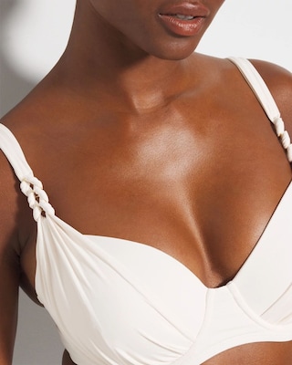 Ring Master Draped Underwire Swim Top click to view larger image.