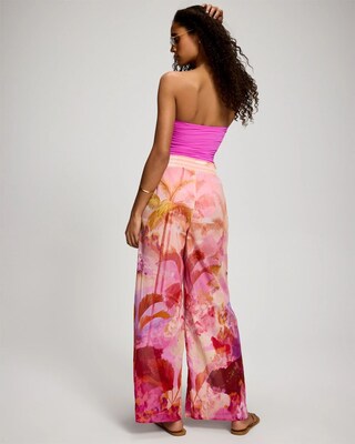 Cotton Voile Wide Leg Relaxed Pants click to view larger image.