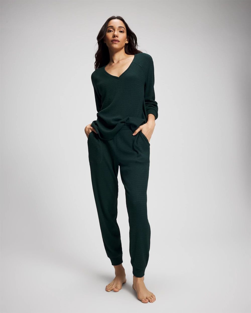 Cozy Waffle Banded Pajama Bottom