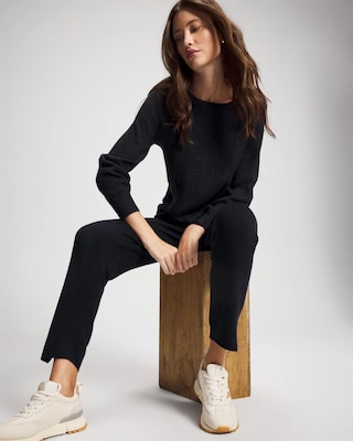 Shimmer Cable Knit Sweater click to view larger image.