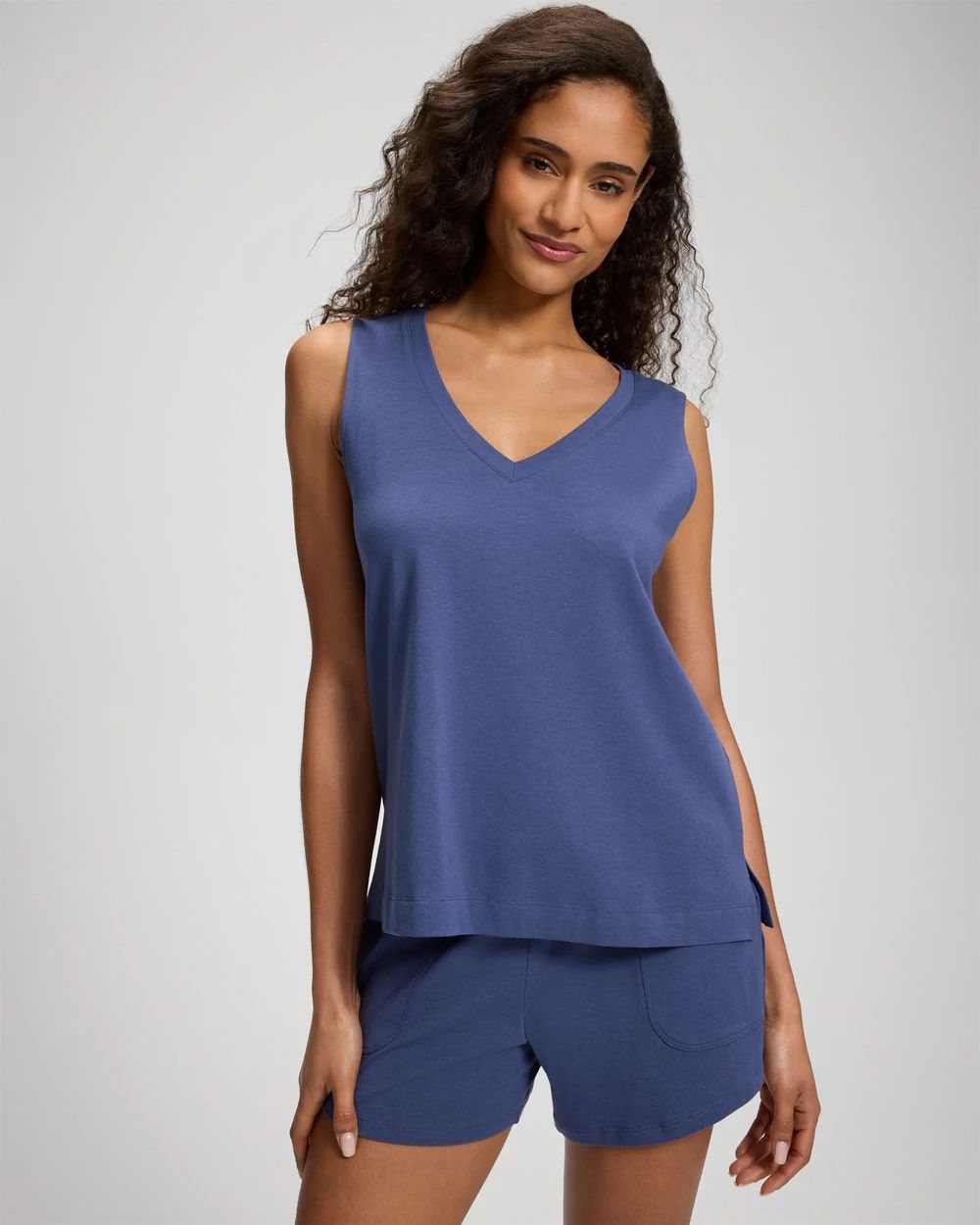 Most Loved Cotton V-Neck Relaxed Fit Pajama Tank