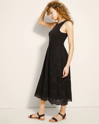 Eyelet Midi Bra Dress