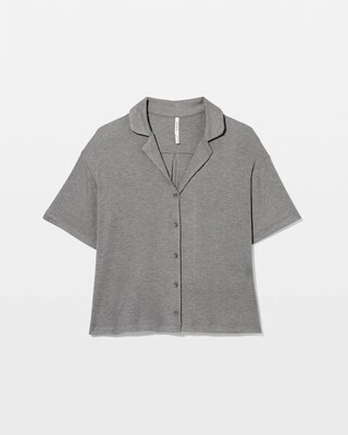 Relaxed Notch Collar Pajama Top click to view larger image.