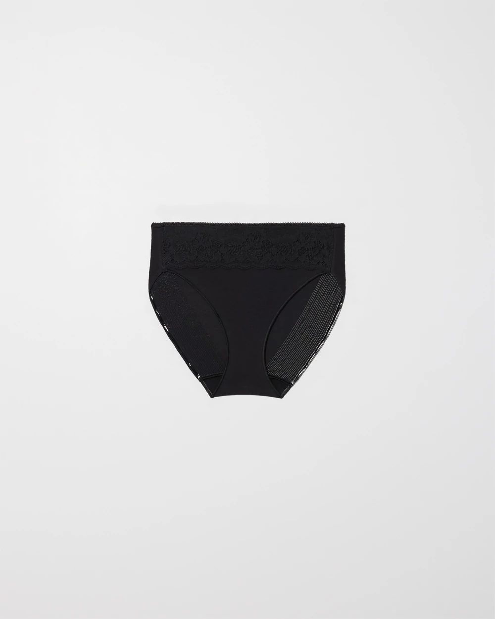 Vanishing Edge Cotton Blend High-Leg Panty with Lace
