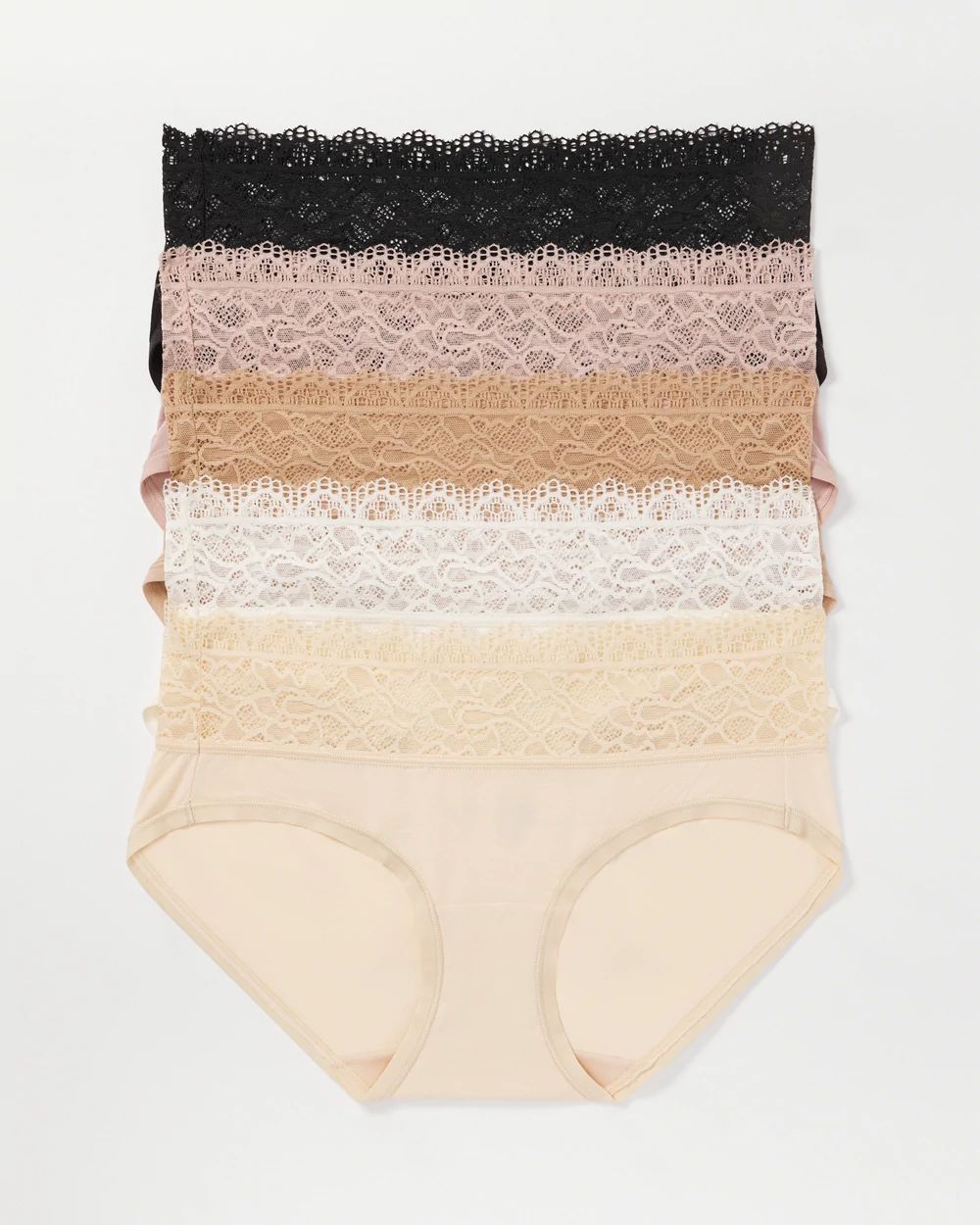 Hipster Panty with Super Soft Enchanting Lace 5 pack