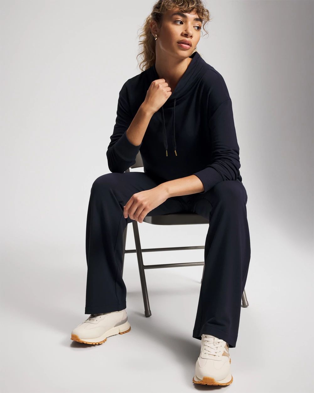 Ultrasoft Fleece Relaxed Funnel Neck Sweatshirt click to view larger image.