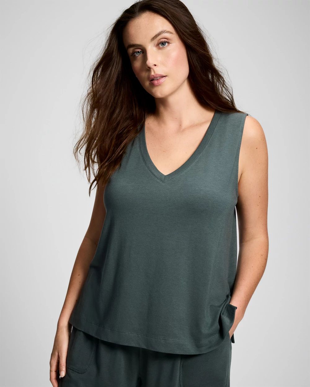 Most Loved Cotton Scoop Neck Relaxed Fit Pajama Tank