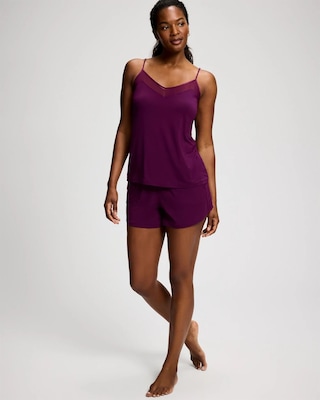 Mesh Trim Pajama Cami click to view larger image.