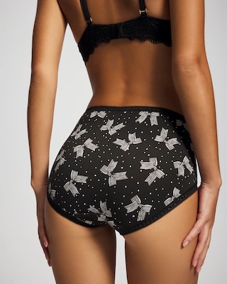 Cotton Brief Panty with Lace Trim click to view larger image.