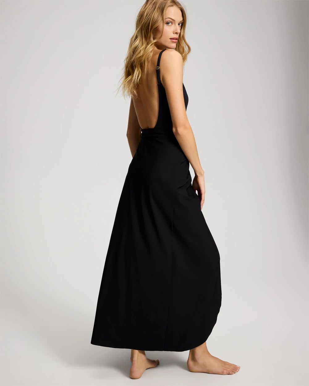 Beyond Control Solid Essentials Long Twist Skirt