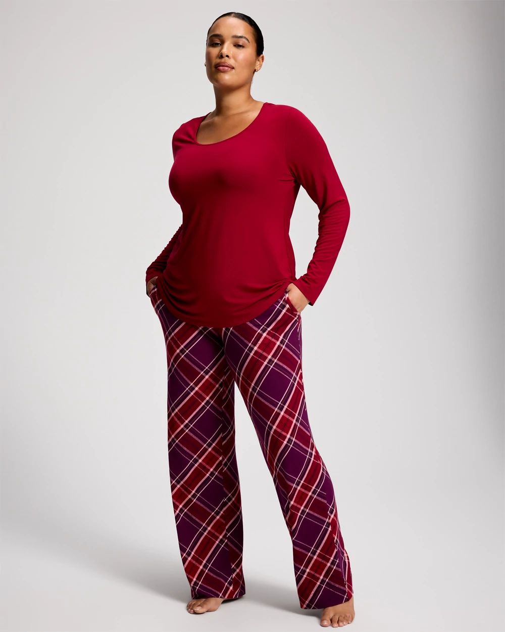 Cool Nights Packaged Long-Sleeve Pant Pajama Set