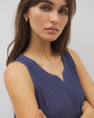 Crinkle Knit Tank Top click to view larger image.