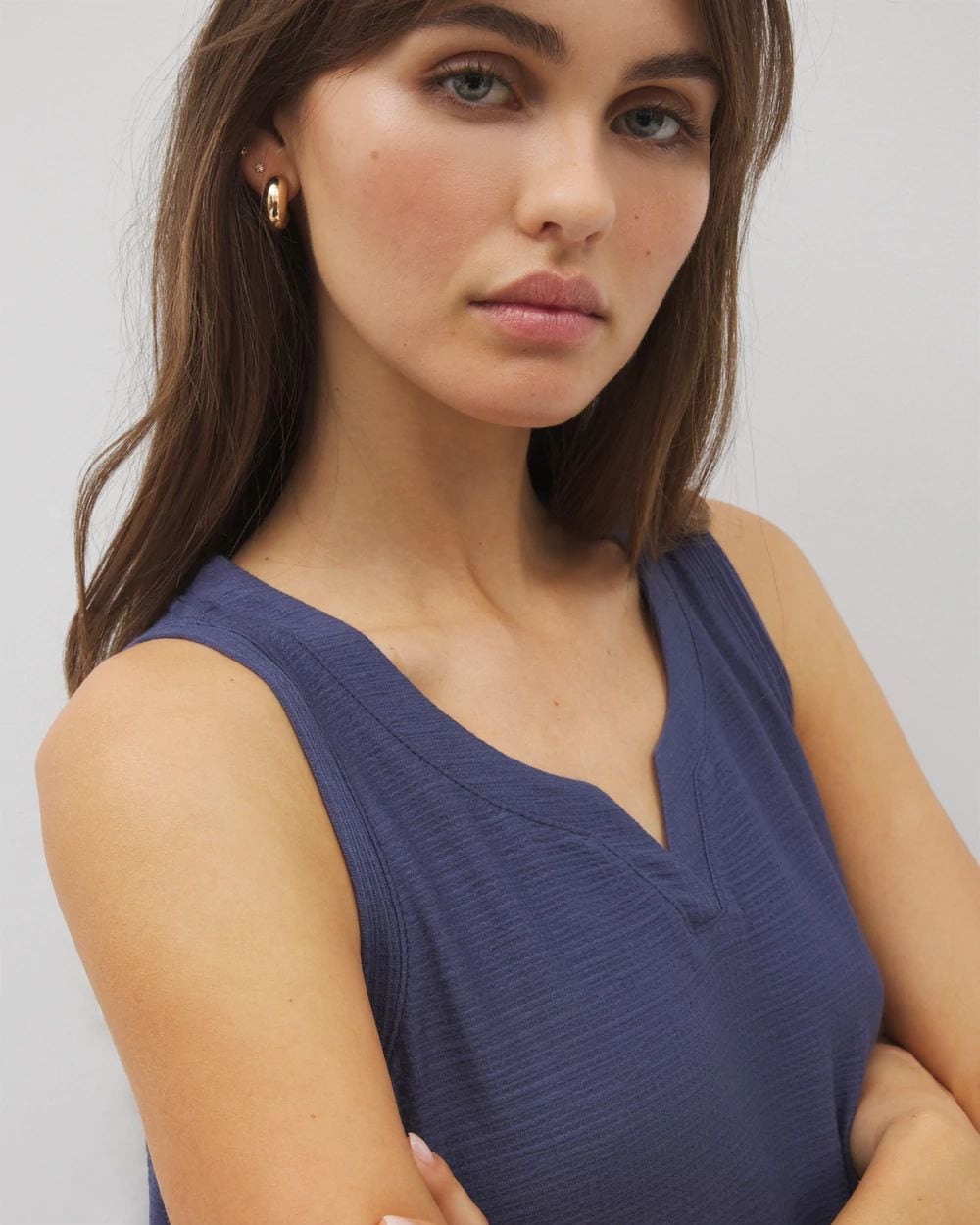 Crinkle Knit Tank Top