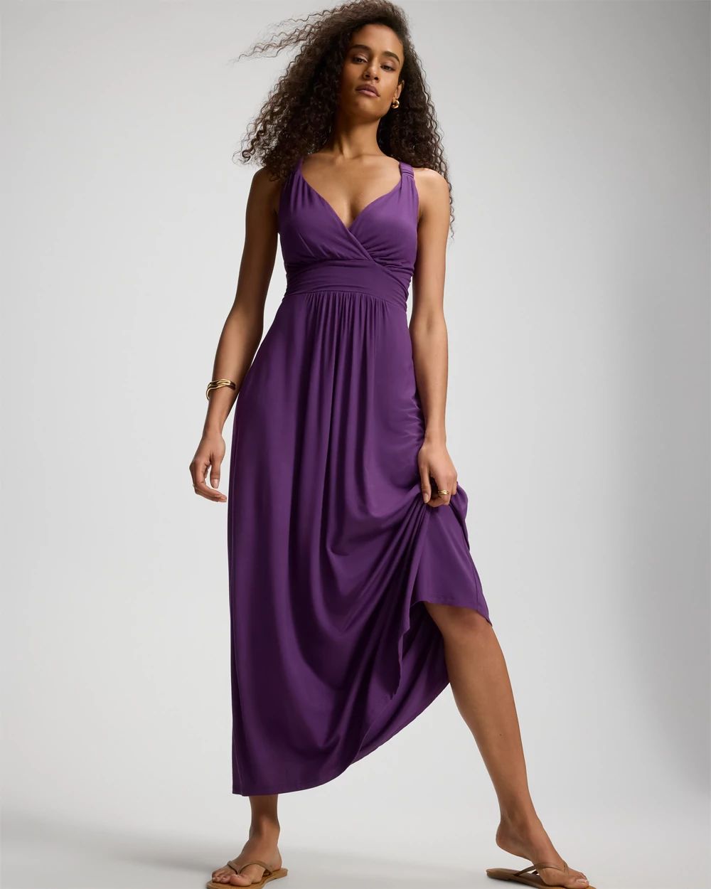 Soft Jersey Crossback Maxi Bra Dress