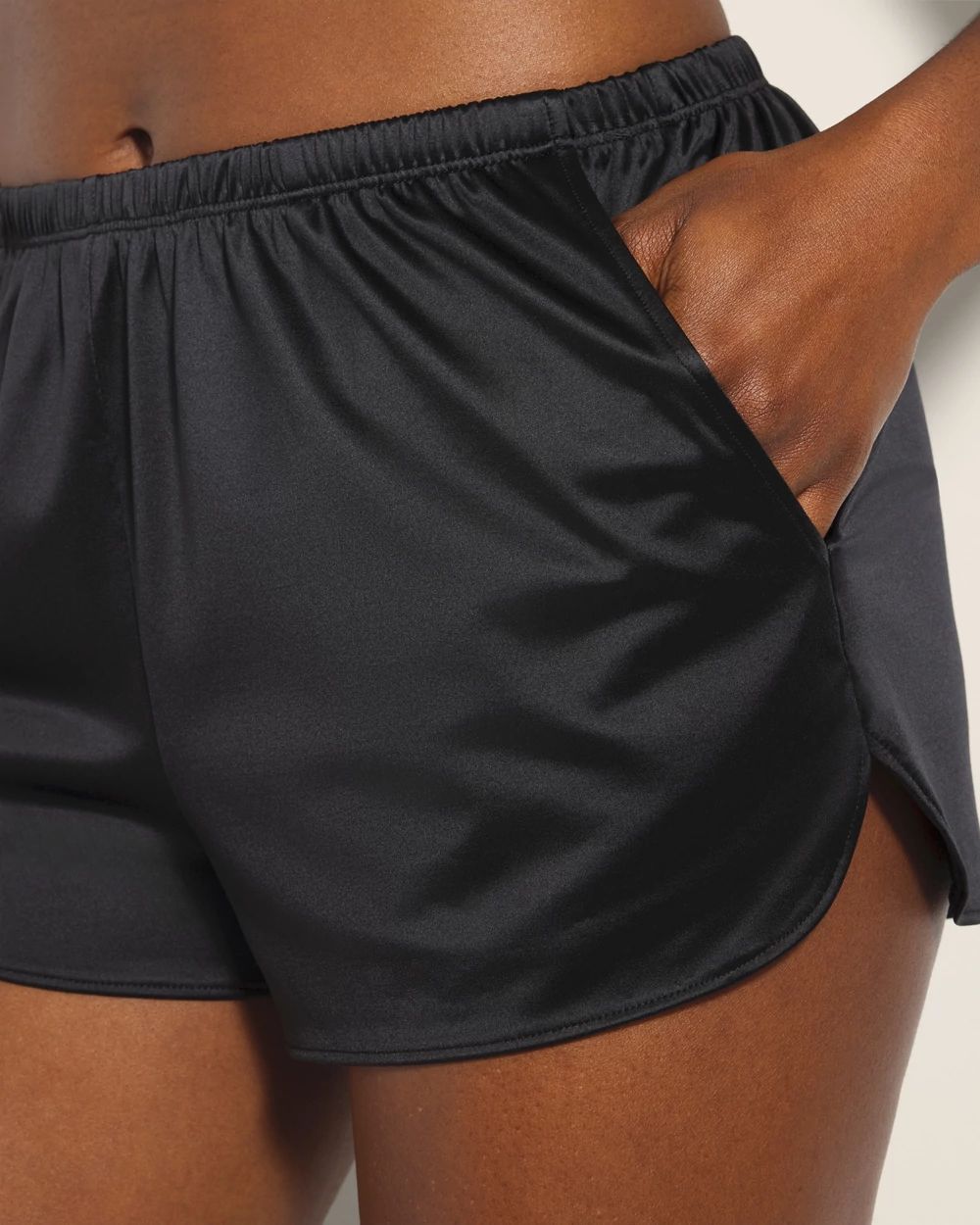 Stretch Luster Knit Pajama Shorts