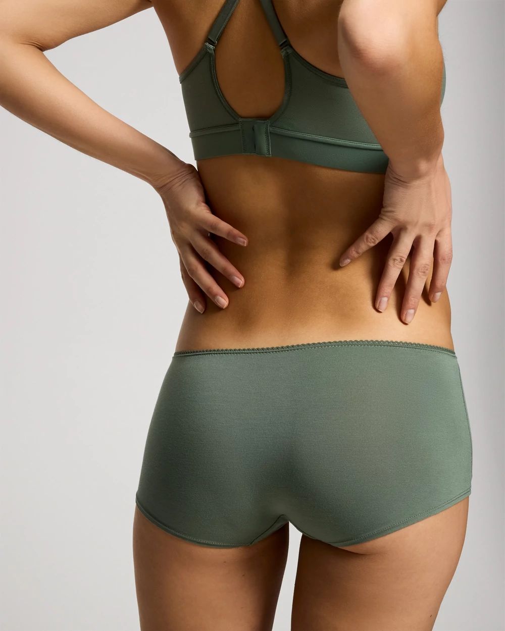 Embraceable Boyshort Panty with Crochet Lace