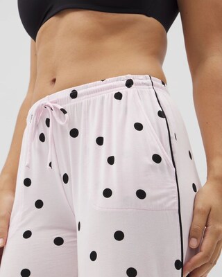 Piped Crop Pajama Pants click to view larger image.