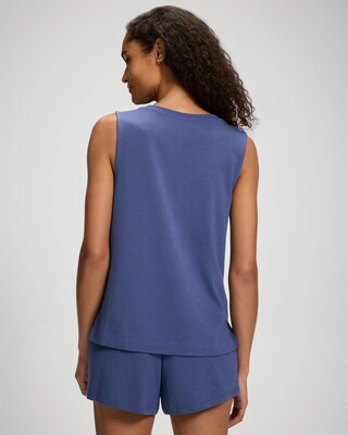 Scoop Neck Relaxed Fit Pajama Tank click to view larger image.