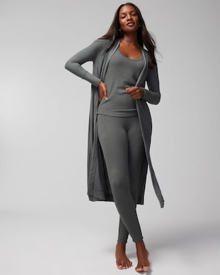 Long Ribbed Pajama Cardigan
