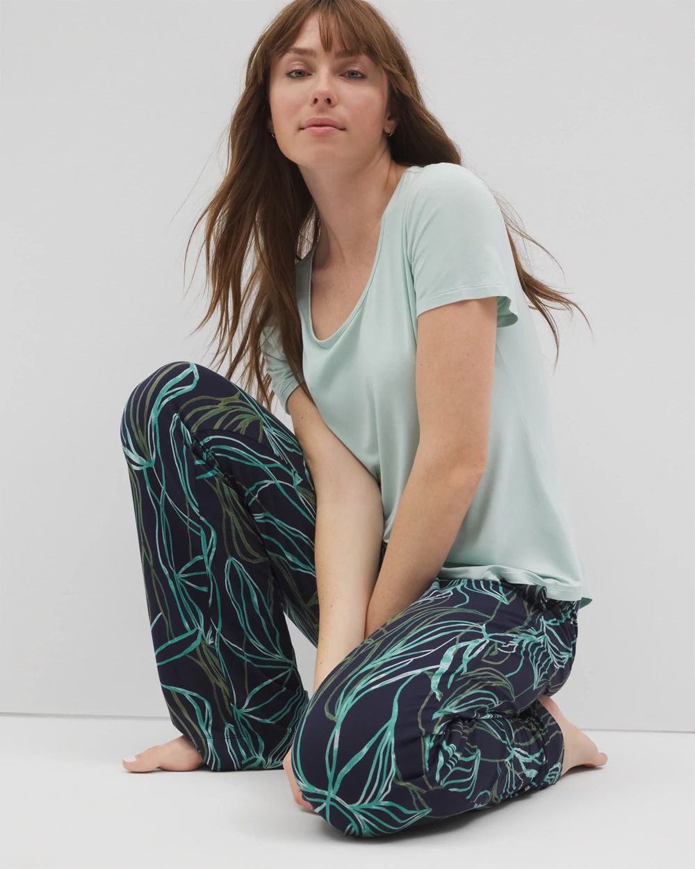 Cool Nights Packaged Short-Sleeve Pant Pajama Set