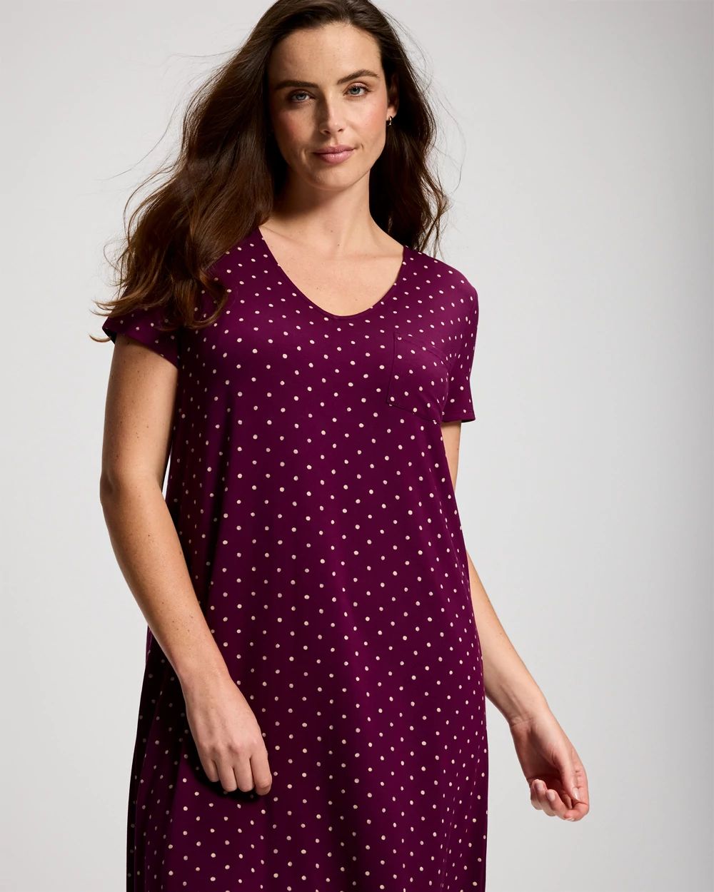 Short Sleeve Long Sleepshirt click to view larger image.