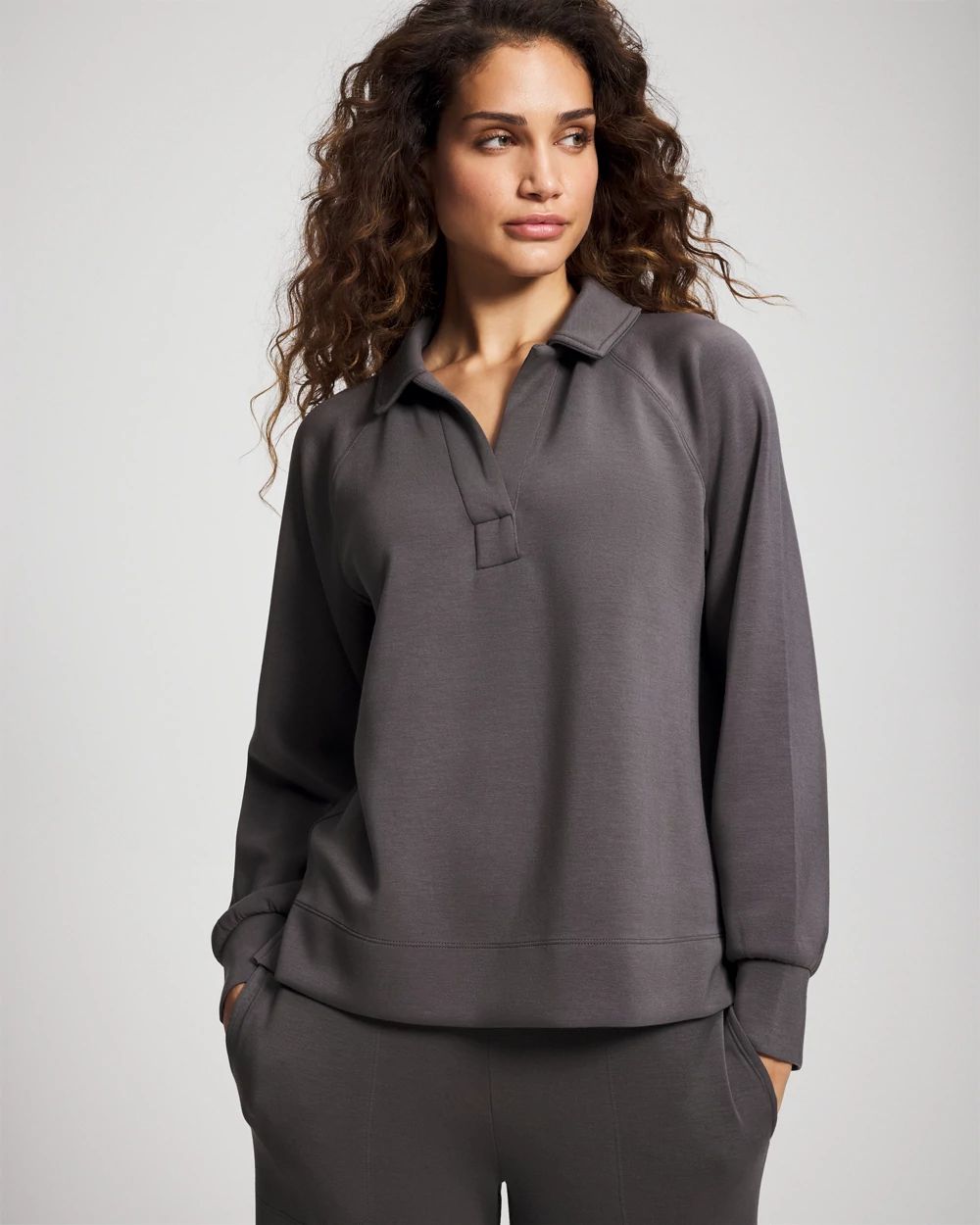 24/7 by Soma Modern Modal Collared Long Sleeve Top