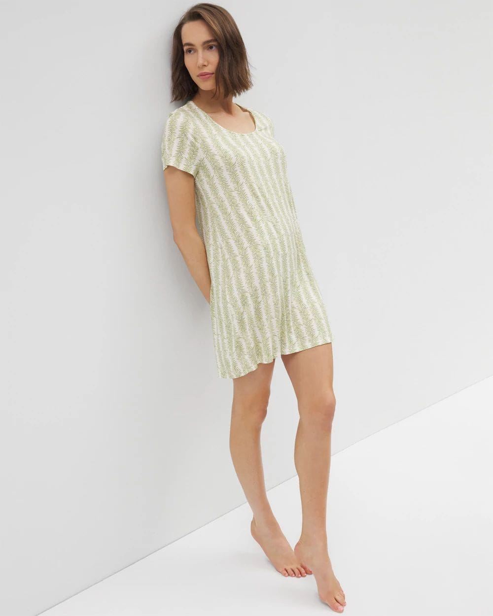 Cool Nights Short Sleeve Scoop Neck Sleepshirt