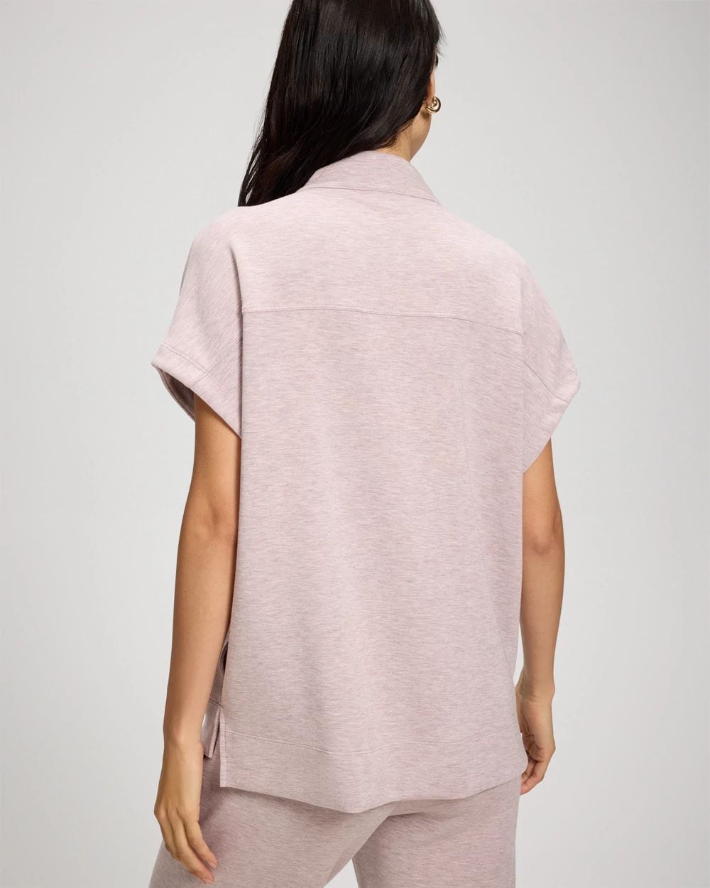 Modern Modal Quarter-Zip Short Sleeve Jacket