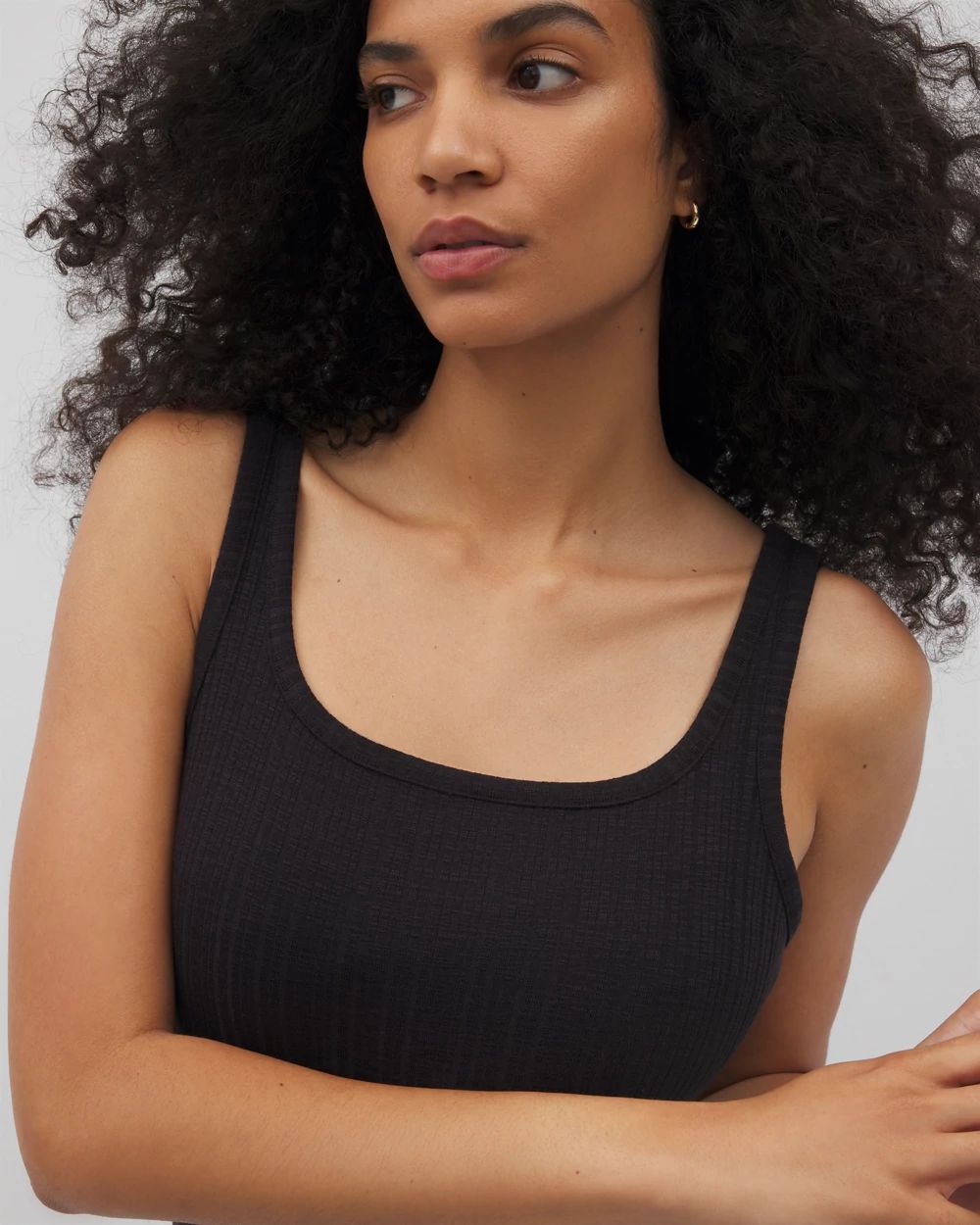 Rib Square Neck Lounge Dress