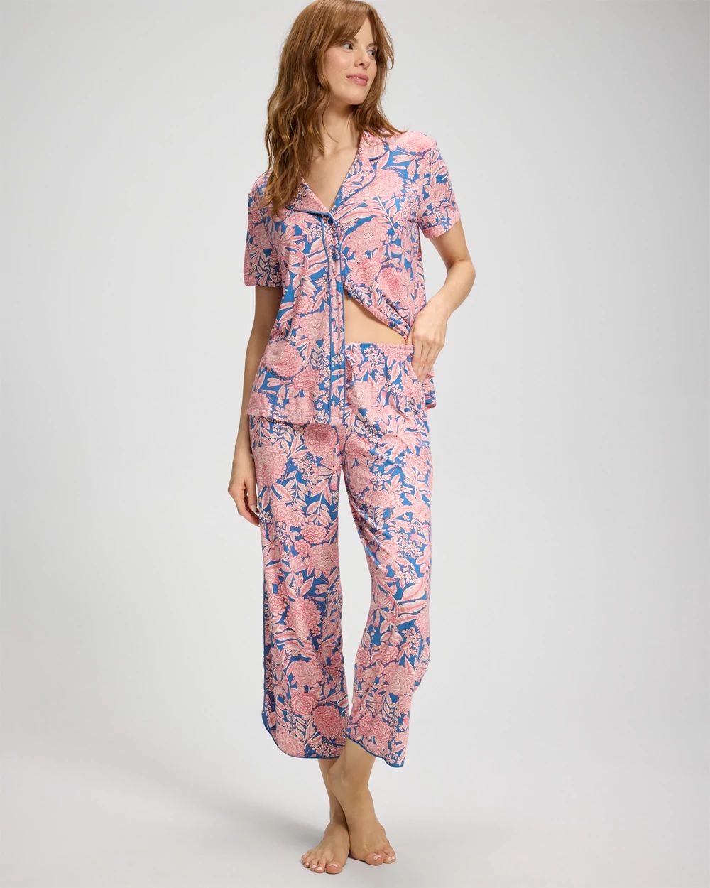 Piped Crop Pajama Pants
