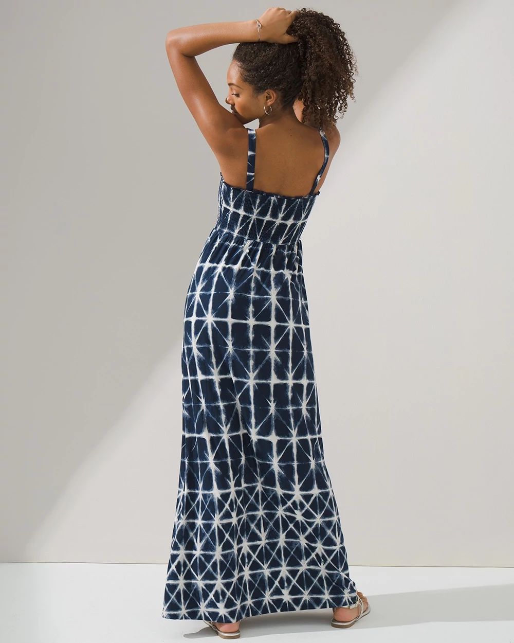 Smocked Maxi Dress with Built-In Bra