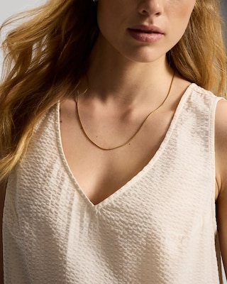 Textured Stripe Relaxed Tank click to view larger image.