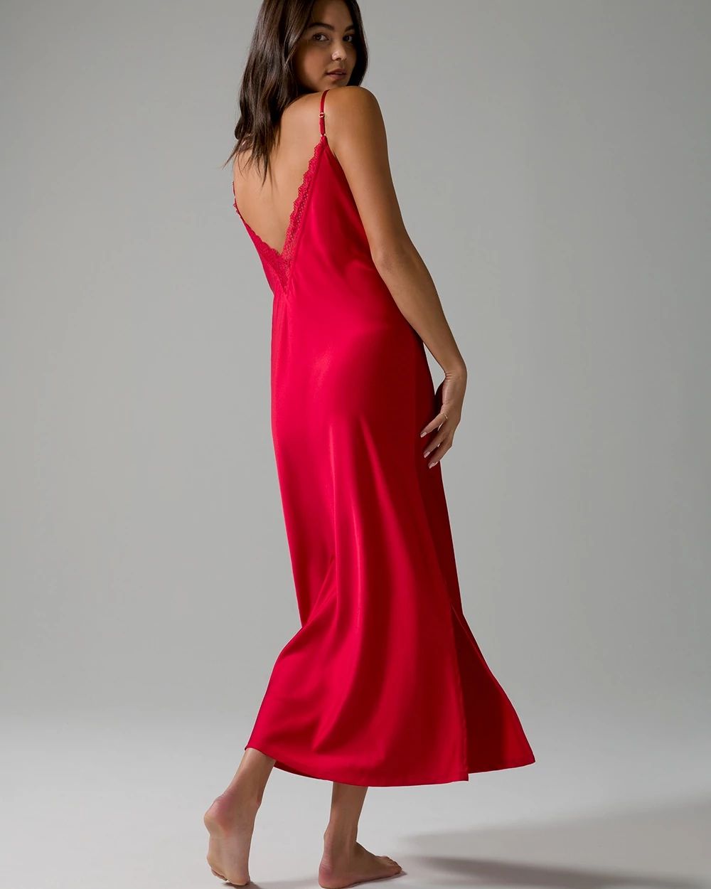 Satin & Lace Long Gown