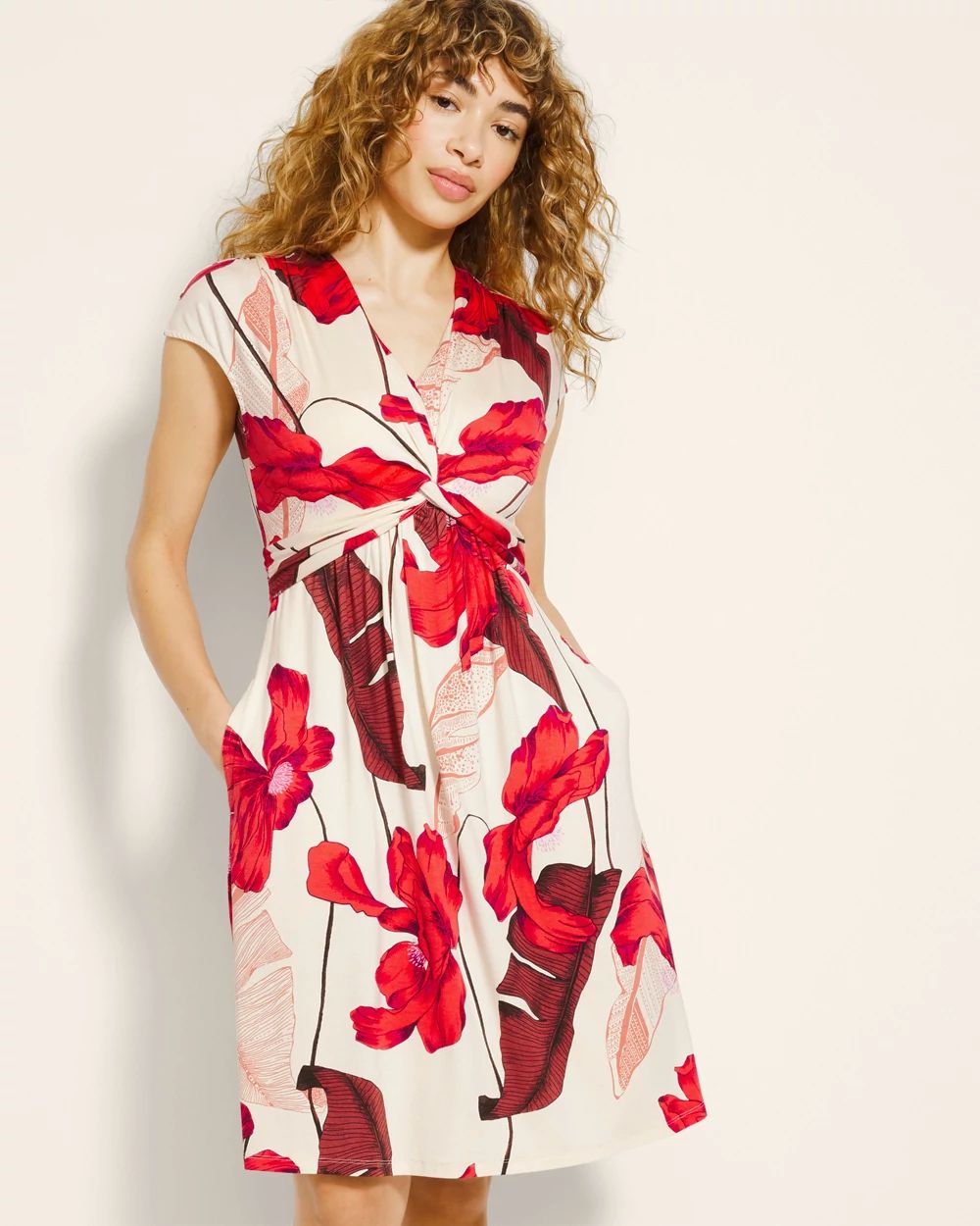 Soft Jersey Twist Short Bra Dress