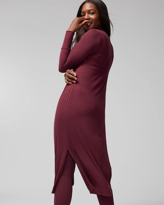 Long Ribbed Pajama Cardigan