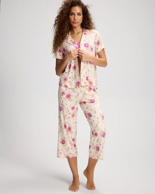 Short Sleeve Notch Collar Pajama Top click to view larger image.